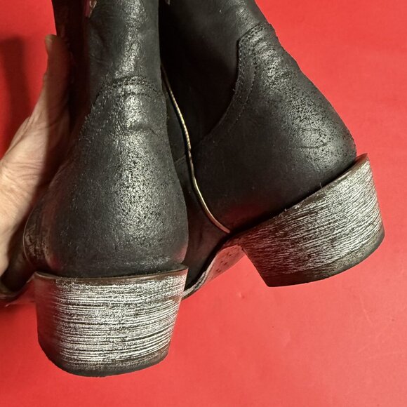 Embroidered Black Leather Cowboy Boots by Shyanne, Size 7.5 US - Picture 9 of 12